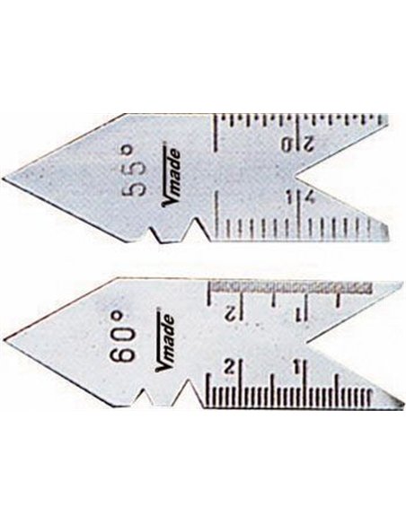 Vogel-472002-Patrones triangulares de acero para roscas, Tipo de rosca Métrico, 60 grados
