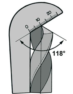 Vogel-472011-Plantilla afilado de brocas. Ángulo 118º. Para brocas hasta 60 mm Ø. 2