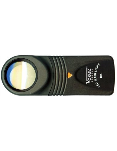 Vogel-600166-Lupa de mano con LED, Diámetro de lente 20 mm, Aumento 10x