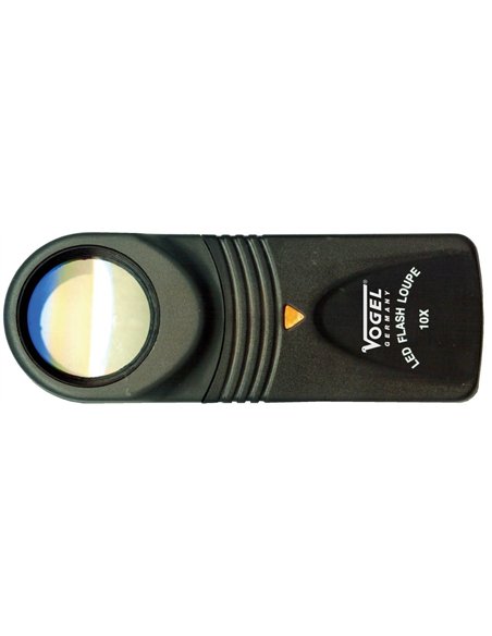 Vogel-600166-Lupa de mano con LED, Diámetro de lente 20 mm, Aumento 10x
