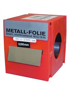 Vogel-464180-Rollo fleje calibrado 2.5 m x 50mm inox (espesor 0,18 mm)