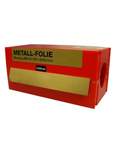 Vogel-462400-Rollo fleje calibrado 2,5 m x 150 mm latón (espesor 0,4 mm)