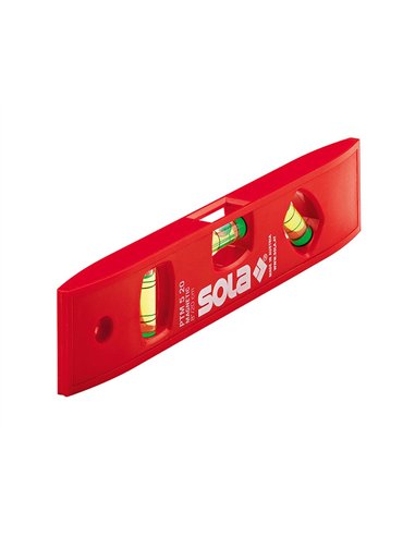 Sola-PTM520-Nivel de burbuja torpedo de plástico de bolsillo magnético (200 mm)