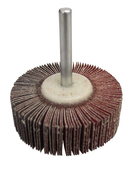 Calflex-RV8030/6.320-Ruedas mil hojas con vástago RV (Ø Ext. 80 mm Espesor 30 mm Vástago 6 mm Grano 320)