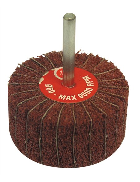 Calflex-RVM8050/6.80-Ruedas mixtas con vástago RVM (Ø Ext. 80 mm Espesor 50 mm Vástago 6 mm Grano 80)