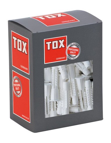 Tox-016701051-Blíster de 6 tacos universales 4AS-K DECO 8 x 49 mm + tornillo