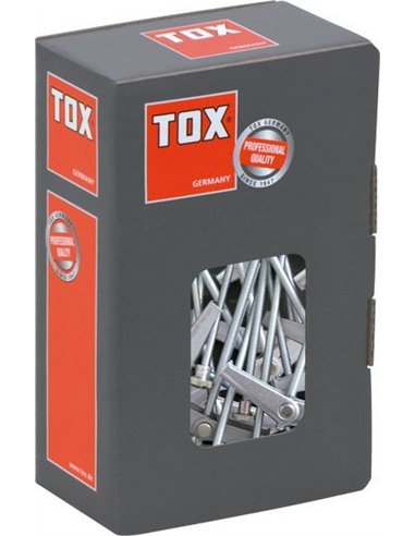 Tox-024700091-Blíster de 2 tacos autoexpansibles TICKIM SPAGAT (ø 25 mm, Rosca M5, -L- 100 mm)