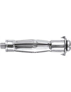 Tox-035701111-Blíster de 4 tacos metálicos para espacios huecos MHD-S Acrobat (taco 12x37 mm + tornillo M6x45)