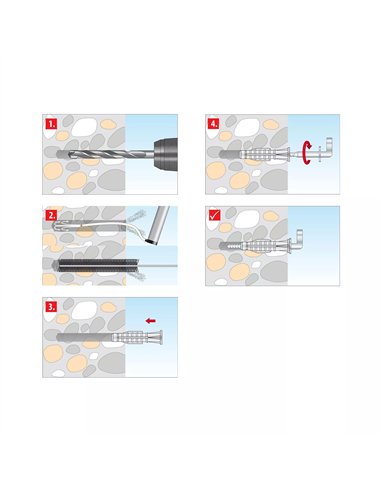 Tox-01226111-Tarro de 20 tacos Trika (8x51) + 20 ganchos Will-S (5,0x86)