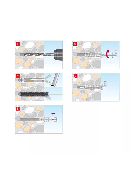 Tox-01226111-Tarro de 20 tacos Trika (8x51) + 20 ganchos Will-S (5,0x86)