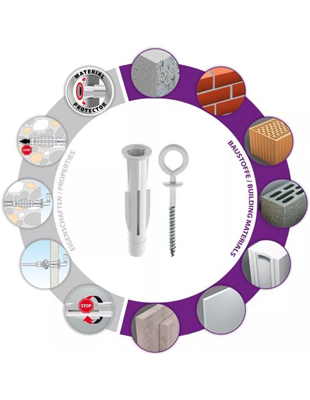 Tox-01226111-Tarro de 20 tacos Trika (8x51) + 20 ganchos Will-S (5,0x86)