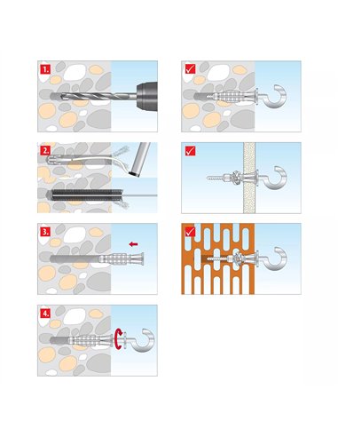 Tox-01226111-Tarro de 20 tacos Trika (8x51) + 20 ganchos Will-S (5,0x86)