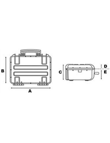 GT Line-4412.B-Maleta estanca con espuma interior EXPLORER 4412