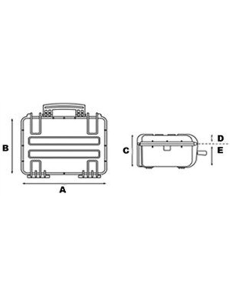 GT Line-5122.B-Maleta estanca con espuma interior EXPLORER 5122
