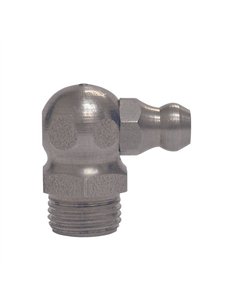 Umeta-1301152-25-25 Engrasadores hidráulicos 90º DIN 71412 tipo H3 (R.3/8\"-16 WHIT x L.20 x Ø11 acero)