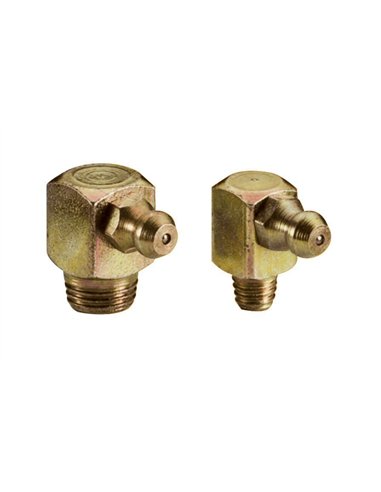 Umeta-1304776-25-25 Engrasadores hidráulicos 90º auto-roscante din 71412 tipo H3/S (R.10x1 x L.18 x Ø11 acero)