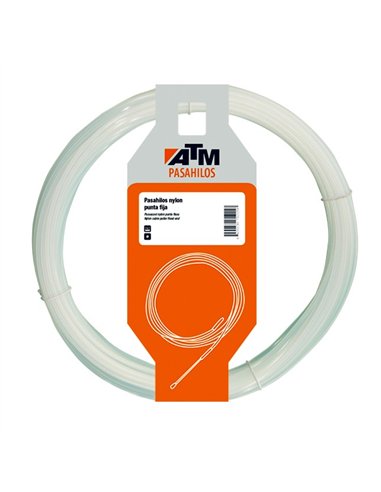 ATM-710025-Guía pasahilos nylon punta fija (Largo 25 m Ø 3 mm)
