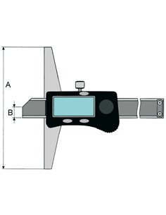 Vogel-228251-Calibre de profundidad electrónico-digital DIN 862 , Capacidad 150 mm 2