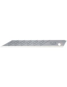 Olfa-SAB-10-Pack de 10 cuchillas troceables 9 mm ángulo de corte 30º plateadas