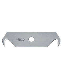 Olfa-HOB-2-Pack de 5 cuchillas-gancho 64x17,5x0,4 mm plateadas