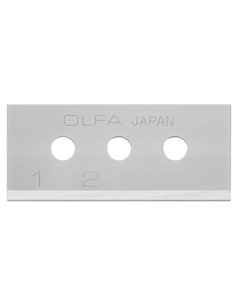 Olfa-SKB-10/10B-Pack de 10 cuchillas rectangular 40x17,8x0,4 mm plateadas