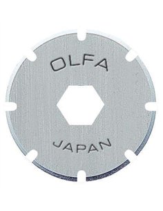 Olfa-PRB18-2-Pack de 2 cuchillas circulares perforadora 18x0,3 mm plateadas