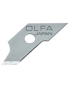 Olfa-COB-1-Pack de 15 cuchillas para cúter compás 5x24,5x0,5 mm plateadas