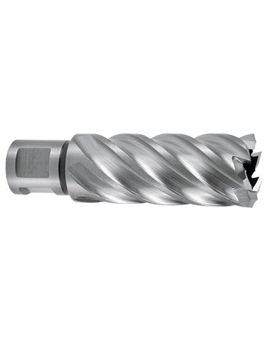 Ruko-108545E-Broca hueca HSSE-Co 5 con vástago Weldon (3/4") rectificada CBN profundidad de corte 55 mm (Ø 45,0 mm)