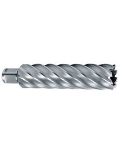 Ruko-1082045-Broca hueca HSS con vástago Weldon (3/4") rectificada CBN profundidad de corte 110,0 mm (Ø 45,0 mm)