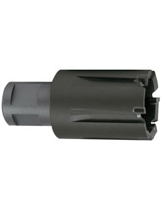 Ruko-1081519C-Broca hueca dientes de metal duro Tecrona y vástago Weldon (3/4") para raíles, profundidad de corte 30,0 mm (Ø 19,