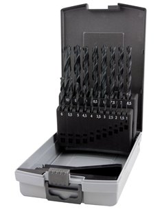 Ruko-214214SRO-Juegos de 19 brocas helicoidales DiN 338 tipo N HSS-G