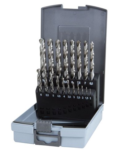 Ruko-815215RO-Juegos de 23 brocas helicoidales DiN 338 tipo N con plaquita de corte de metal duro soldada