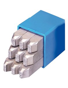 Gravurem-14310000-Juego numeración RP 9 piezas (0-9) - Baja deformación (10 mm)