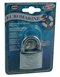 Corbin-L.100.26-Candado Euromarine en blíster arco estándar de 25 2