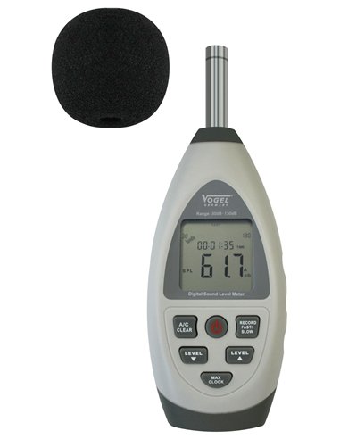Vogel-641106-Medidor del nivel de sonido electrónico digital, Rango de medición dBA/dBC: 30-80/ 50-100/ 60-110/ 80-130