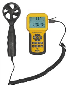 Vogel-641204-Anemómetro electrónico digital (Medidor velocidad viento), 0,3 ~ 45 m/s, Lectura 0,1 m/s