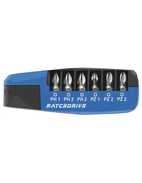 Witte-25101-Caja de 7 puntas con carraca Ratchdrive (PH/PZ)