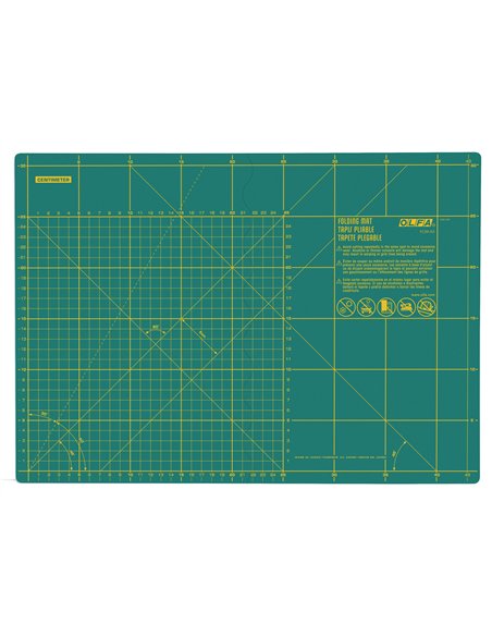 Olfa-FCM-A2-Plancha de corte plegables 630x450x2,5mm (verde)