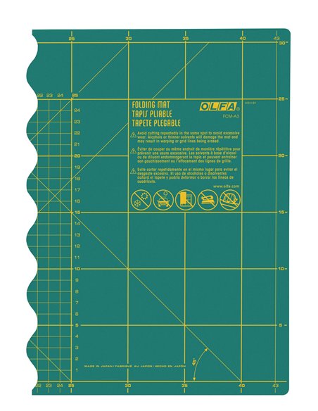 Olfa-FCM-A2-Plancha de corte plegables 630x450x2,5mm (verde)