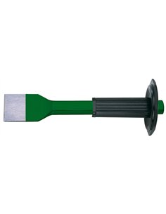 ATM-386070V-Cincel para ranuras con empuñadura de seguridad Serie verde (Largo 250 mm Cabeza 71 mm)
