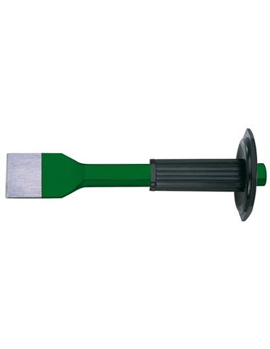 ATM-386070V-Cincel para ranuras con empuñadura de seguridad Serie verde (Largo 250 mm Cabeza 71 mm)
