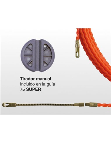 ATM-750020-Guía pasahilos poliéster 4,5 mm punta intercambiable 20 m