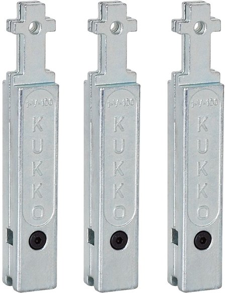 Kukko-2-V-150-S-Juego de 3 extensiones para patas de extractores de rodamientos 30-2/30-20 (Largo 150 mm)