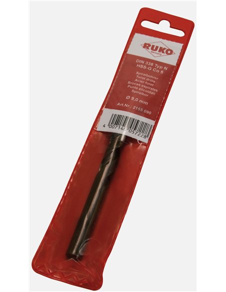 Ruko-2144085S-Broca helicoidal DIN 338 tipo N HSS-G vaporizada negra (Ø 8,5 mm)