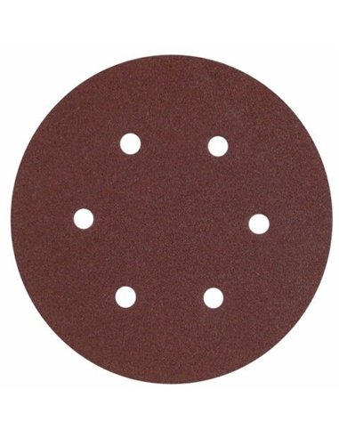 Calflex-KE.RR125.60-Caja de 50 discos de 125 mm de papel autoadhrente AO (8 agujeros grano 60)