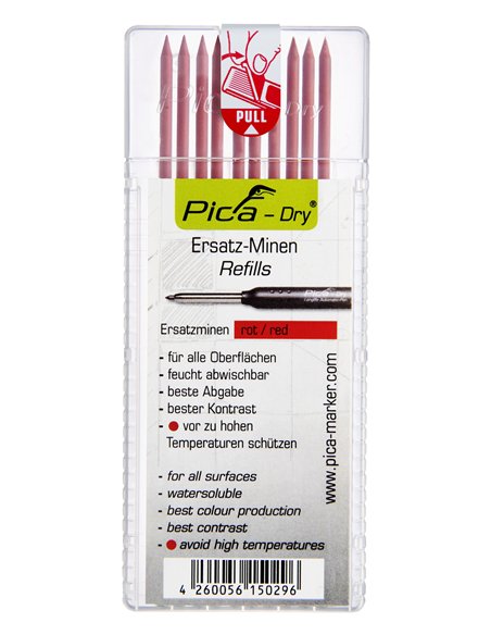 Pica-4030-Estuche con 10 minas Dry (Grafito)