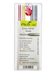 Pica-4031P-Estuche con 10 minas Dry (Rojo)