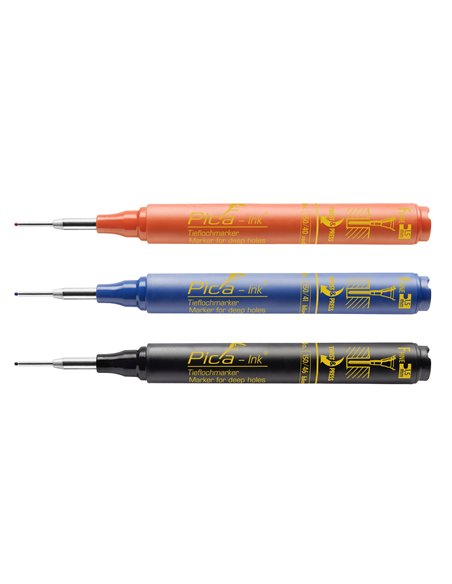 Pica-150/40-Marcador permanente de tinta para agujeros profundos Ink (Rojo)