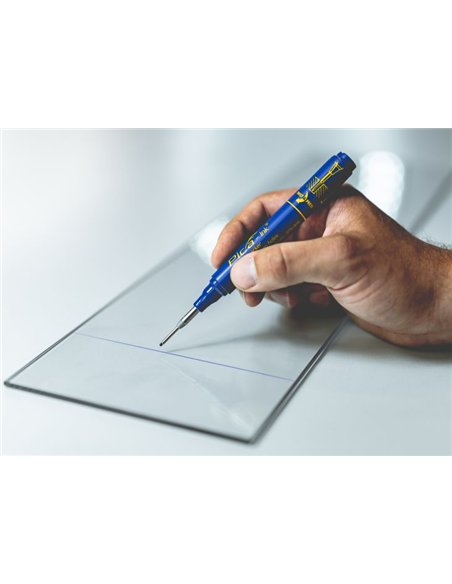 Pica-150/40-Marcador permanente de tinta para agujeros profundos Ink (Rojo)