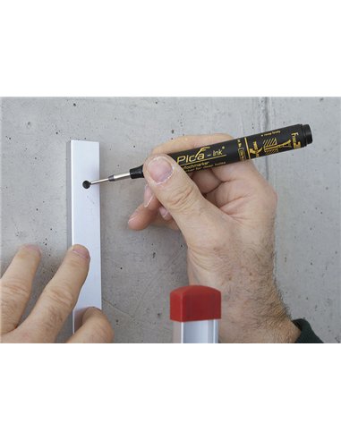 Pica-150/40-Marcador permanente de tinta para agujeros profundos Ink (Rojo)